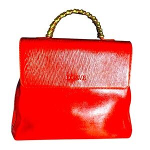 Loewe Red Genuinee Leatherr Bag with top handle handle crossbodydy shoul…
